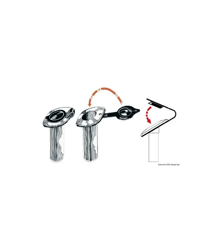 Chiusura PVC per portacanna colore nero