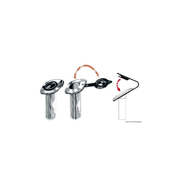 Chiusura PVC per portacanna colore nero