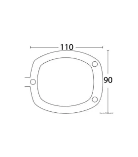 Chiusura PVC per portacanna colore nero