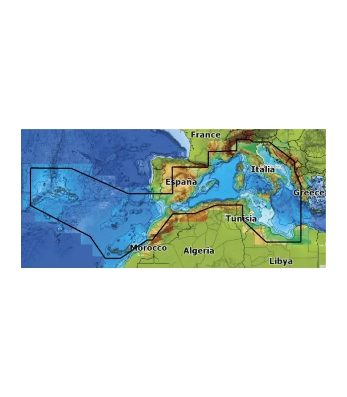 Cartografia C-Map Reveal M EM Y076 MS tutto il Mar Mediterraneo