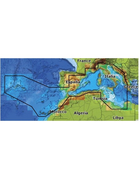 Cartografia C-Map Reveal M EM Y076 MS tutto il Mar Mediterraneo