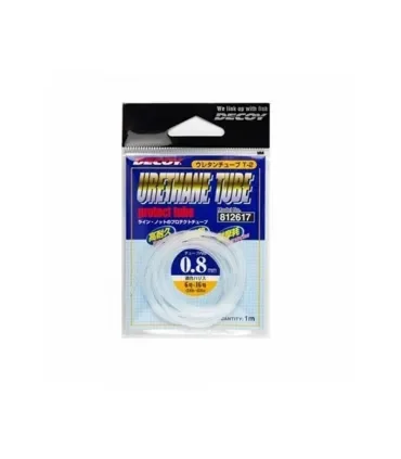 L'Urethane Tube della Decoy è un tubetto trasparente resistentissimo, per guainare il monofilo e ami per la preparazione del nod