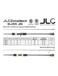 JLC ZANZÍBAR B663 CANNA SLOW Spinning azione 300 gr 2