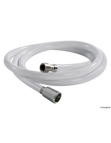 Tubo doccia in PVC bianco retinato 2,5 mt