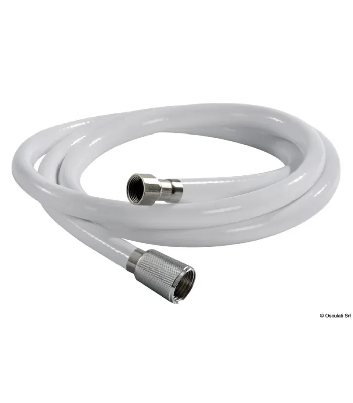 Tubo doccia in PVC bianco retinato 2,5 mt