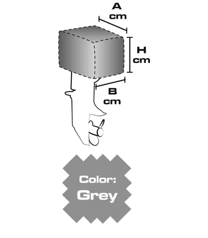 Coprimotore in tessuto grigio 300 D