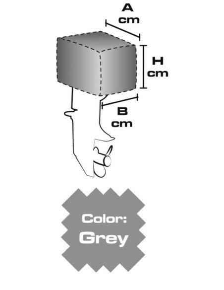 Coprimotore in tessuto grigio 300 D