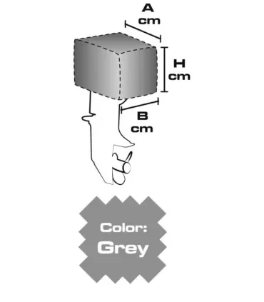 Coprimotore in tessuto grigio 300 D