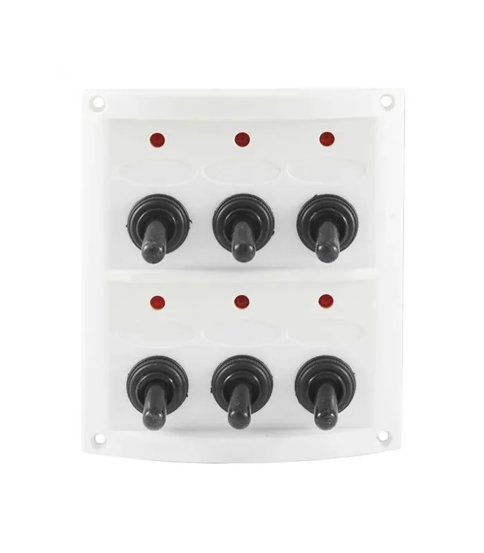 Pannello elettrico nautico 6 interruttori Quadro elettrico barca 12V