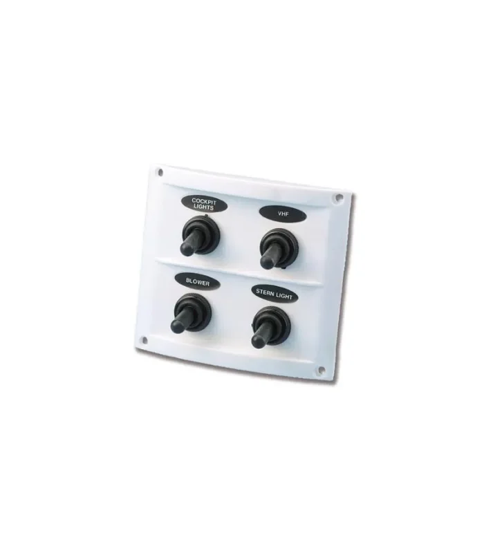 Pannello elettrico nautico 4 interruttori Quadro elettrico barca 12V