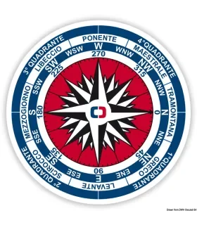 Adesivo Rosa dei Venti in PVC Decorazione nautica per barca