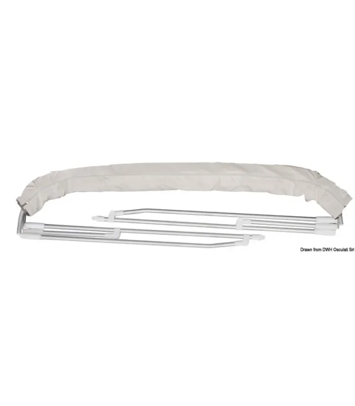 Tendalino barca 3 archi Ø 22 mm larghezza 150/160 cm bianco