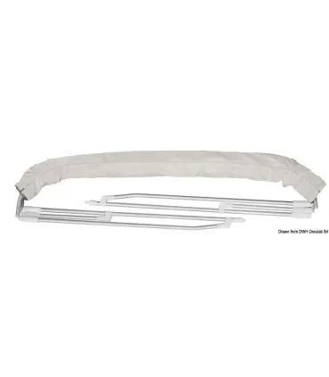 Tendalino barca 3 archi Ø 22 mm larghezza 150/160 cm bianco