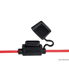 Portafusibile stagno con 2 cavetti da 150 mm