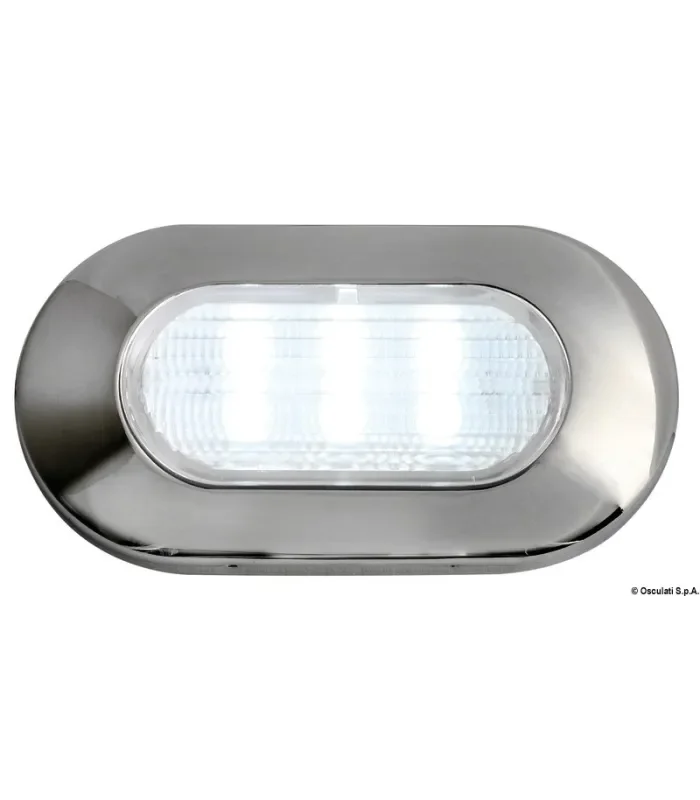 Osculati Luce di Cortesia LED IP67 Flush Mount Senza Incasso Frontale per Barca e Gommone