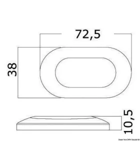 Osculati Luce di Cortesia LED IP67 Flush Mount Senza Incasso Frontale per Barca e Gommone 2