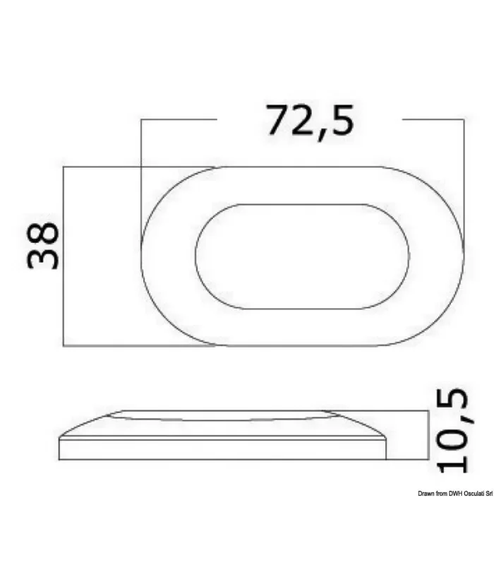 Osculati Luce di Cortesia LED IP67 Flush Mount Senza Incasso Frontale per Barca e Gommone