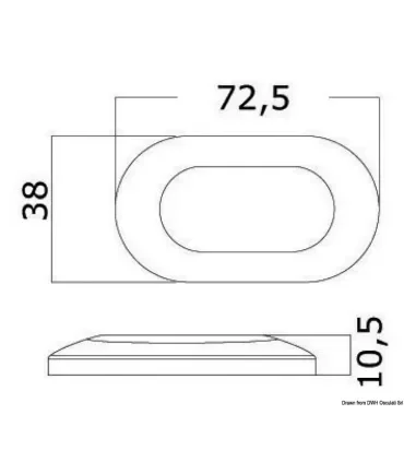 Osculati Luce di Cortesia LED IP67 Flush Mount Senza Incasso Frontale per Barca e Gommone