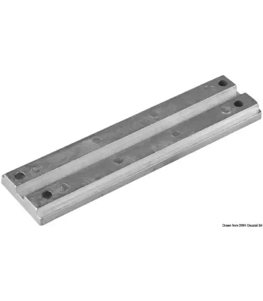 Anodo Barra Mercury Alluminio 4 Fori 30-200 HP