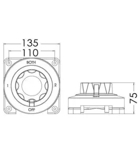 DEVIATORE STACCABATTERIE PER 2 BATTERIE NAUTICA BARCA CAMPER AUTO