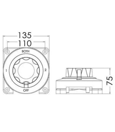 Deviatore Staccabatterie 2 Batterie 12V 24V per Barca, Camper e Auto