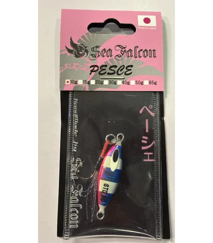 Sea Falcon Metal Jig 10g Blue Pink Zebra Glow Artificiale Spinning Mare Light Jigging