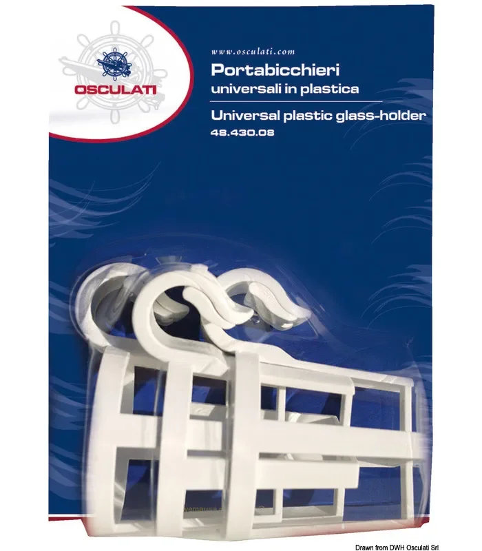 Portabicchieri Universali in Plastica a Scatto per Pulpiti e Battagliole