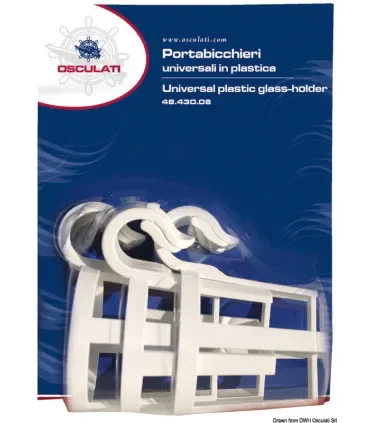 Portabicchieri Universali in Plastica a Scatto per Pulpiti e Battagliole