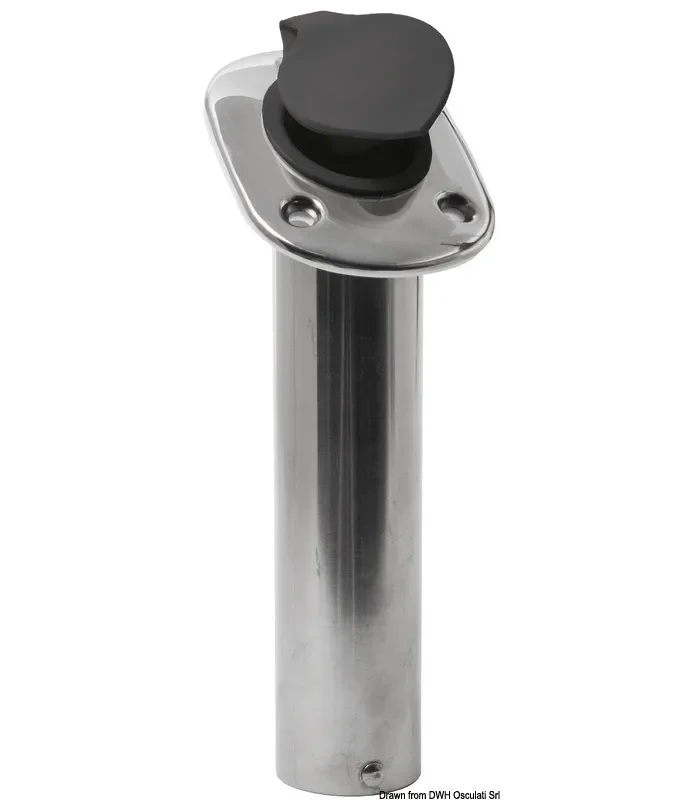 portacanna da incasso 60 gradi acciaio inox