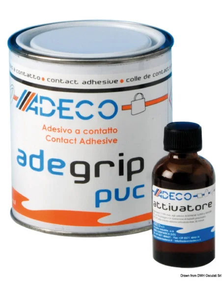 Collante per PVC 125 ml + Attivatore 10 ml ADEGRIP NA | Adesivo Bicomponente per Gommoni