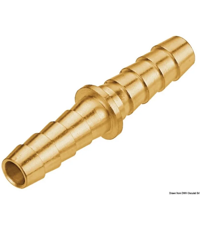 Innesto Tubo Carburante Ø 8 mm Universale in Ottone Doppio Portagomma