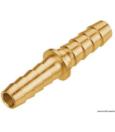Innesto Tubo Carburante Ø 8 mm Universale in Ottone Doppio Portagomma