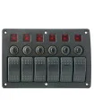 Pannello Elettrico 6 Interruttori LED con Breaker 12 volt