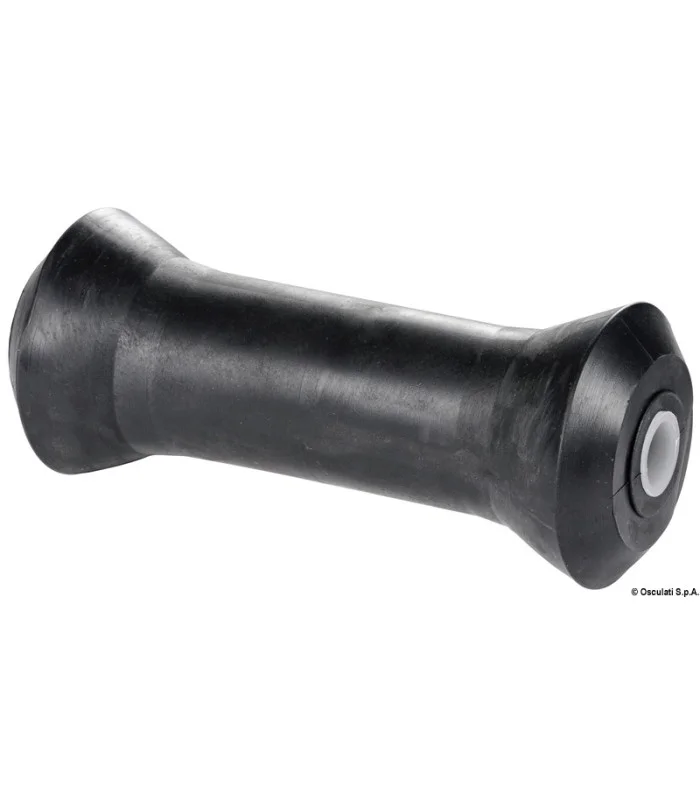 Rullo Centrale 220 mm Nero Ø 80 mm Foro 20 mm per Carrello Barca