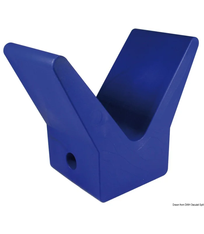 Fermaprua Blu in Gomma 105×67×124 mm Ø13 mm per Carrello Barca