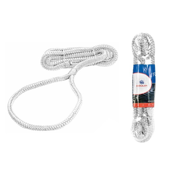 Cima per parabordi impiombata da 1,5 m colore bianca diametro 8 mm