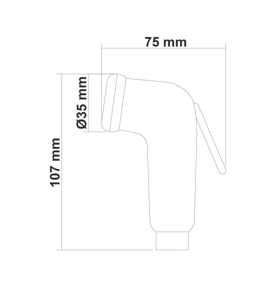 DOCCETTA IN PLASTICA BIANCO SENZA TUBO PER BARCA GOMMONE CAMPER