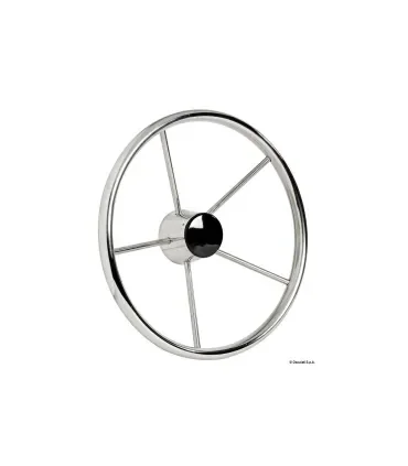Volante timone inox 5 razze diametro 38 cm