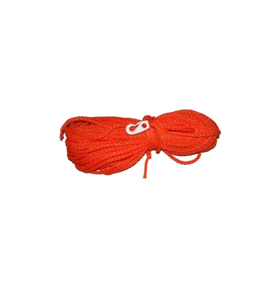 CIMA CORDA TRECCIA GALLEGGIANTE CON GANCIO 30MT 6 MM PER SALVAGENTE